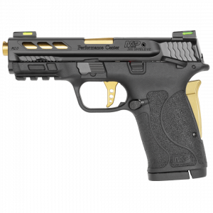 pc m&p 380 shield ez ported shield gold barrel .380 auto 3.75in 8rnd tlci sao