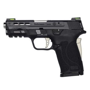 pc m&p 9 shield ez ® m2.0 ported no thumb safety silver barrel 9mm luger 3.675in 8rnd tlci sao