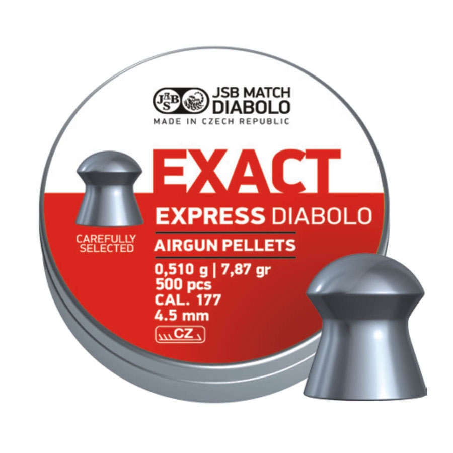 JSB Diabolo Exact Express .177 4.52 mm 7.8 Grain Pellets 500 Pack