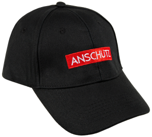 ANSCHÜTZ black Sport cap with red embroidered logo, SKU 001568