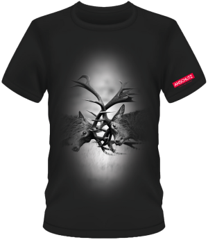 ANSCHÜTZ Think Powerful red-deer graphic T-shirt, front view