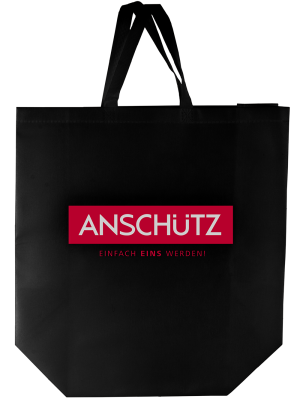 ANSCHÜTZ black non-woven shopping bag 016756 — manufacturer image