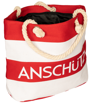 ANSCHÜTZ red and white beach bag 016195 — manufacturer photograph
