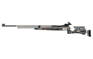 ANSCHÜTZ 9015 CLUB laminate stock with 4709A buttplate, full rifle side view