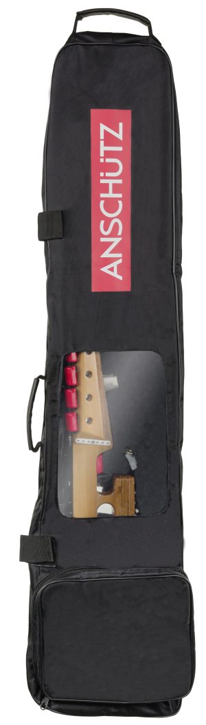 ANSCHÜTZ 9212 black biathlon soft carry case with red logo and viewing window