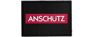 ANSCHUTZ black red logo velcro patch (manufacturer part 018875)