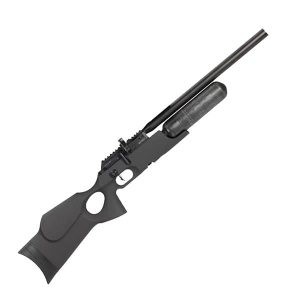 FX Crown MKII Standard synthetic black thumbhole stock with carbon fibre bottle, whole rifle