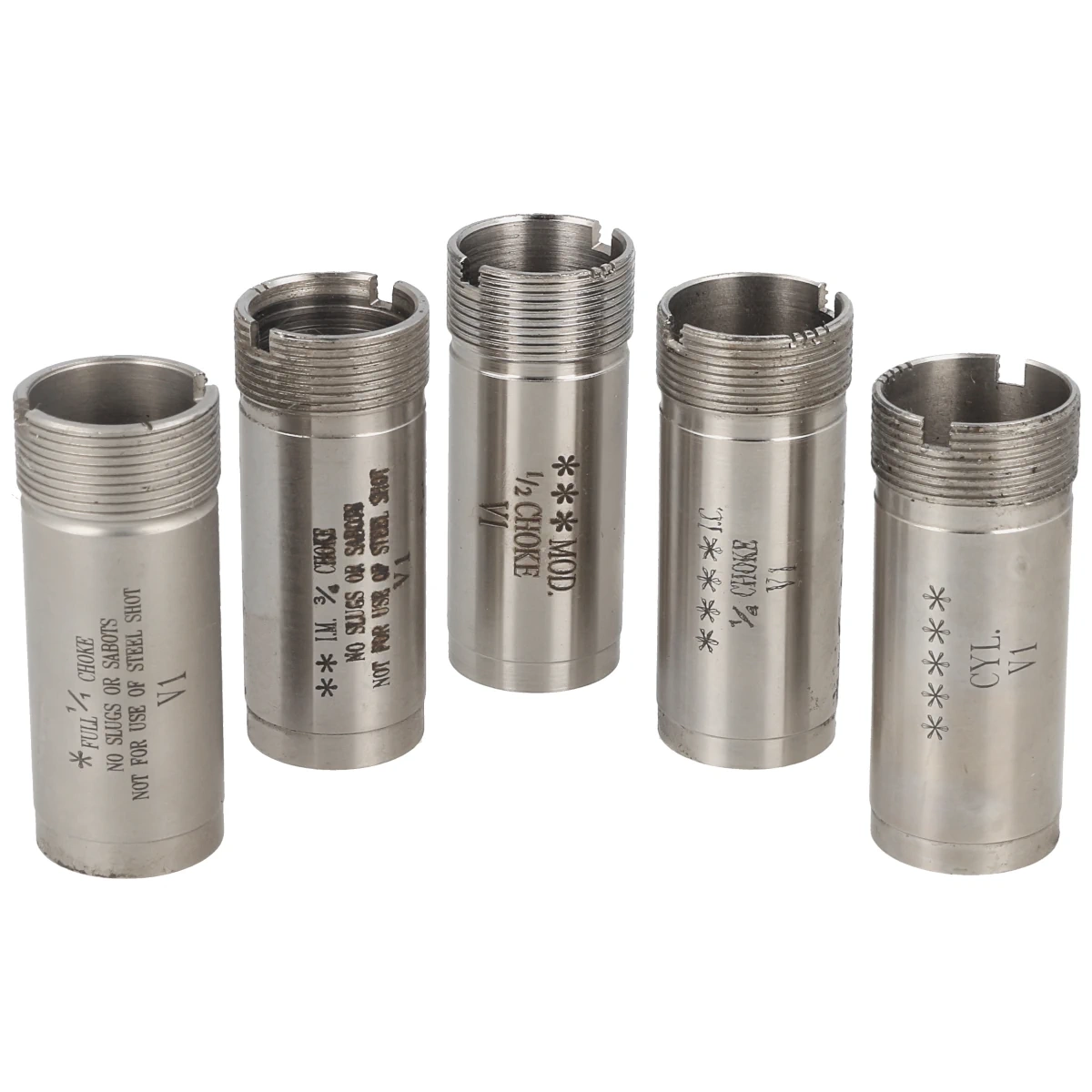 Five-piece Hatsan Escort internal choke set, representative image; gauge and compatibility vary by product listing.