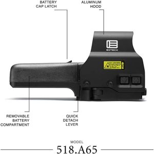 EOTECH 518.A65 holographic sight with product features diagram