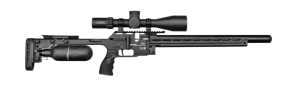 Exact 500 mm barrel FX Panthera MkII black full PCP rifle photograph, side profile