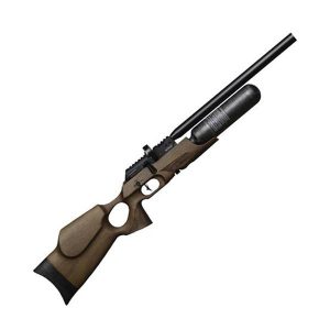 Complete FX Crown MKII Compact Walnut 380mm air rifle on white background