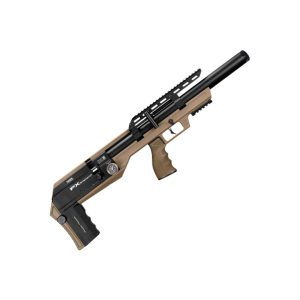 Complete flat dark earth FX Leopard Composite Compact 500mm air rifle on white background
