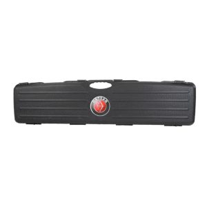 Hatsan hard plastic air rifle case, black with central carry handle and Hatsan logo