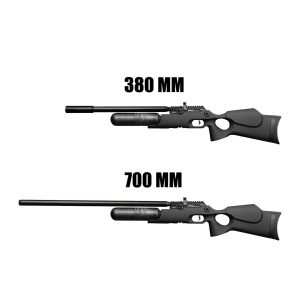 FX Crown MKII Continuum synthetic two barrel length 380mm and 700mm full rifle configurations