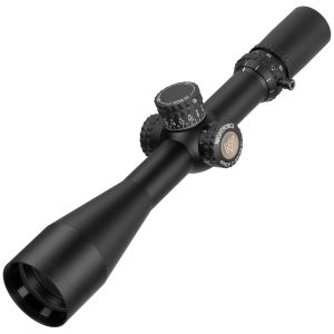 Nightforce ATACR 7-35x56 F1 black MOAR C569 riflescope angled product photograph