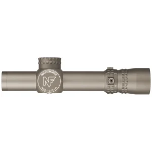 Nightforce NX8 1-8x24 F1 FC-DMx Dark Earth riflescope, clean exterior product view (C663)