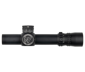 Nightforce NX8 1-8x24 F1 FC-MOA Black riflescope, clean exterior product view (C600)