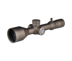 Nightforce NX8 2.5-20x50 F1 riflescope in Dark Earth, full angled exterior