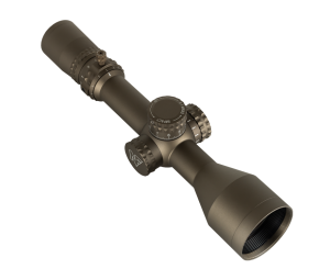 Nightforce NX8 2.5-20x50 F1 TReMoR3 Dark Earth riflescope, exterior manufacturer-style product photograph (C664)