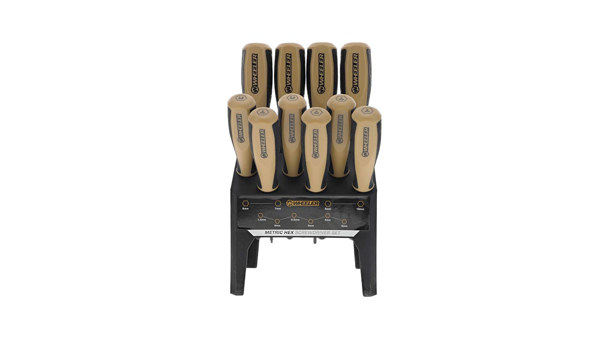 Wheeler 10 Piece Metric Hex Benchtop Screwdriver Set