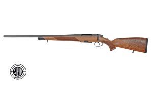 Full length Steyr SM12 halfstock left handed walnut, no open sights; illustrative family image