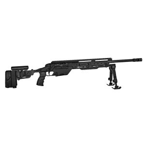 Entire Steyr SSG 08 A1 rifle black with extended rail, side view